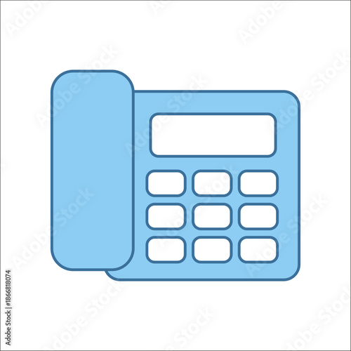 Landline telephone icon representing office communication and customer support
