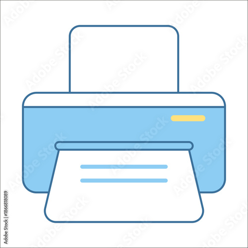 Inkjet or laser printer machine printing a document for business use