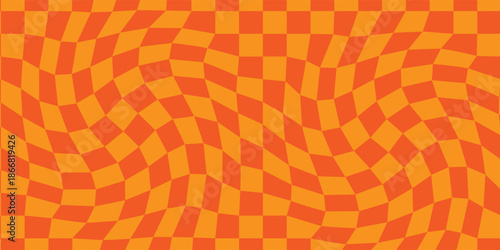 orange background, lattice vector illustration alternating into square shape medium size.