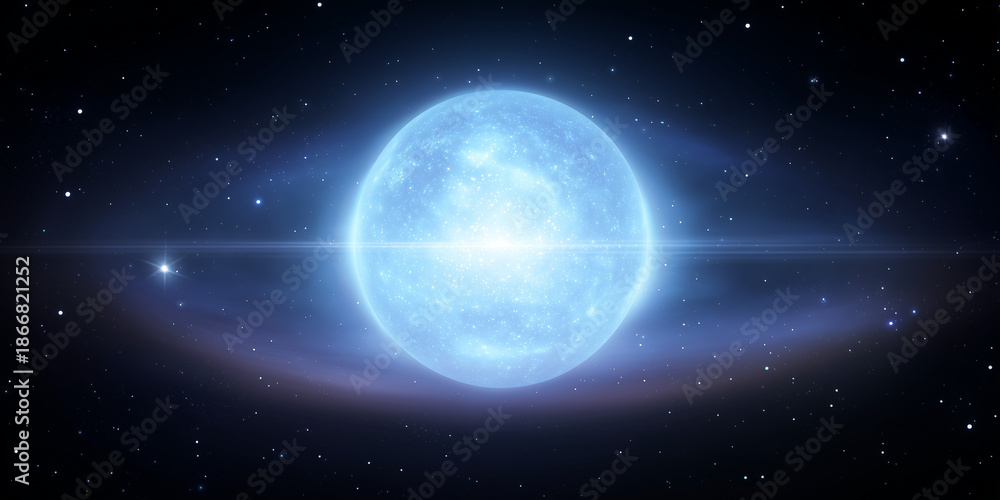 Obraz premium Neutron Star in Space Representing Extreme Stellar Density