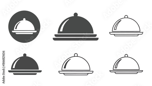 Collection of serving tray icons - SVG and PNG icons - Vector Icons and Stickers - PNG, SVG, EPS - Glyph and solid icon set - Icon vector - Flat Design Icon - line icon set