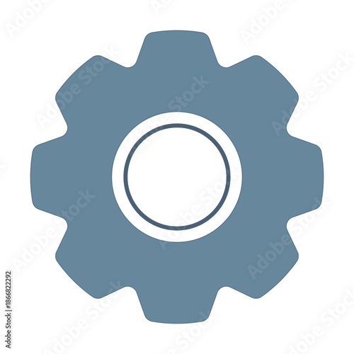 Grey mechanical gear wheel representing system settings configurations and technical options