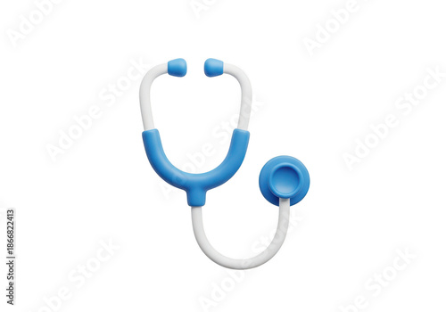 Wallpaper Mural 3d icon of blue and white 3d stethoscope, isolated on transparent background, symbolizing healthcare and medical care Torontodigital.ca
