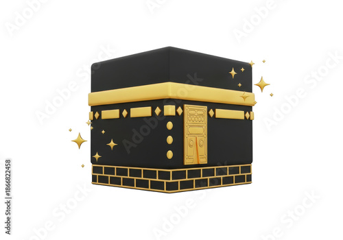 Wallpaper Mural 3d illustration of the kaaba in mecca, isolated on transparent background, symbolizing islamic faith and pilgrimage Torontodigital.ca