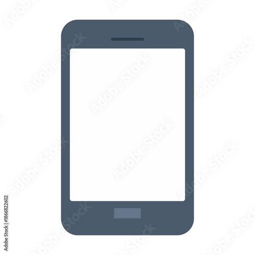 A clean flat illustration of a generic smartphone with a blank screen