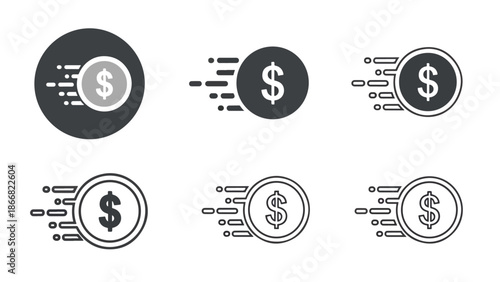 Digital currency icons - SVG and PNG icons - Vector Icons and Stickers - PNG, SVG, EPS - Glyph and solid icon set - Icon vector - Flat Design Icon - line icon set