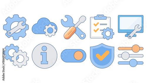 Settings & Controls Icon Set