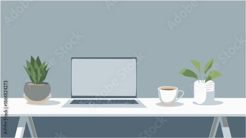 _Clean flat vector of a moder...