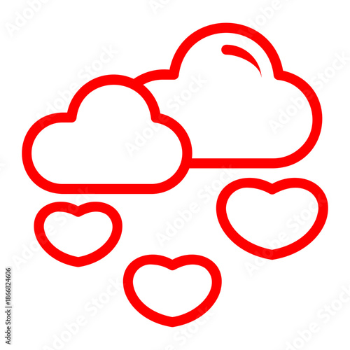 raining hearts icon