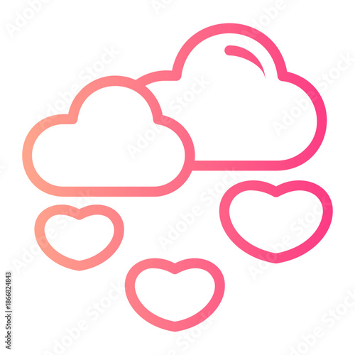 raining hearts icon