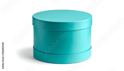 Turquoise Round Box - Elegant Packaging for Gifts.