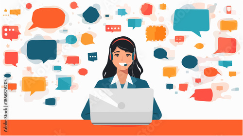 _Vector illustration of a fri...