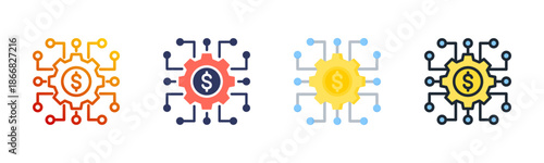 Financial System Multi Style Icon Set