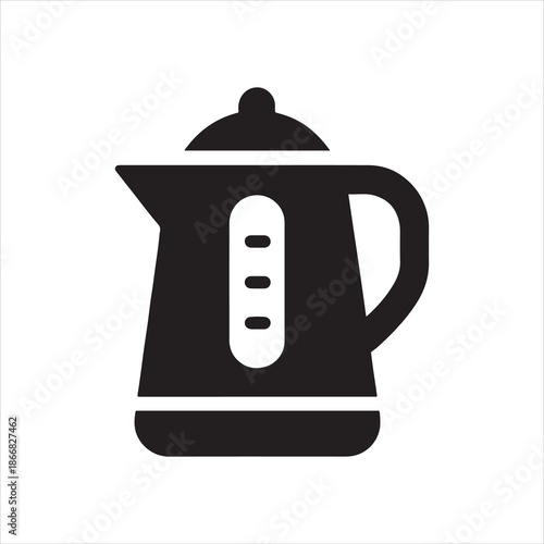 tea kettle vector illustration silhouette