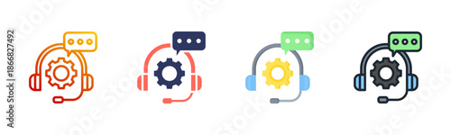 Virtual Assistant Multi Style Icon Set