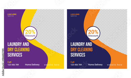 Laundry and dry cleaning services template