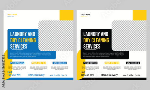 Laundry and dry cleaning services template