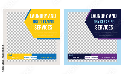 Laundry and dry cleaning services template