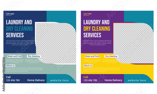Laundry and dry cleaning services template