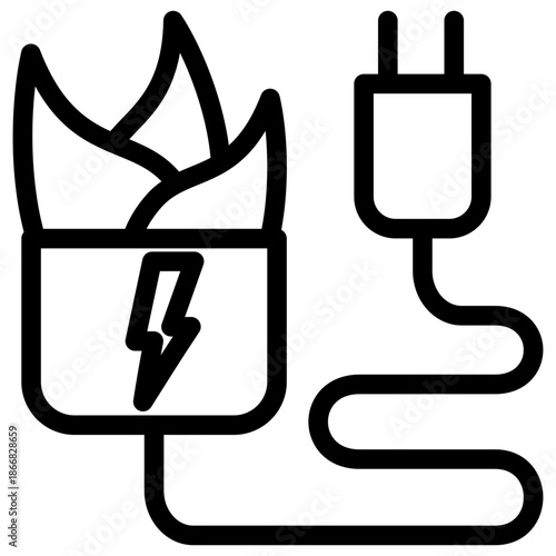 Biomass Energy Outline Icon Mini Illustration, Use For Modern Concept, Print, Ui, Ux Kit, Web And App Development. Vector Related To Green Technology And More