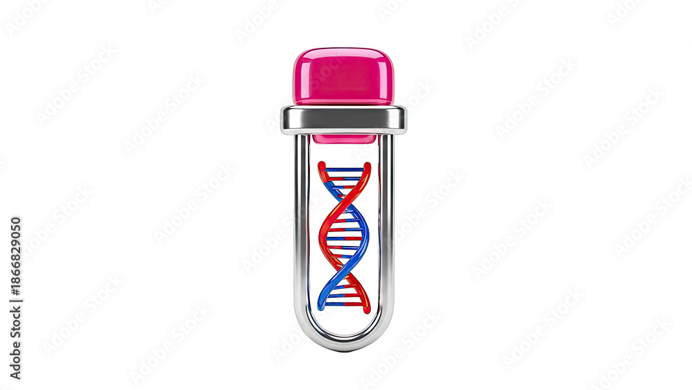 Fototapeta premium DNA Helix in Test Tube