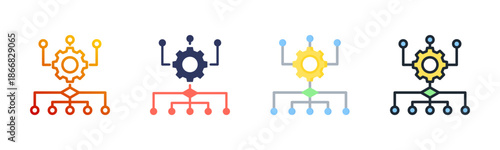 Algorithm Multi Style Icon Set