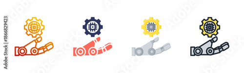 Robotic Multi Style Icon Set