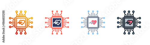 Processor Multi Style Icon Set