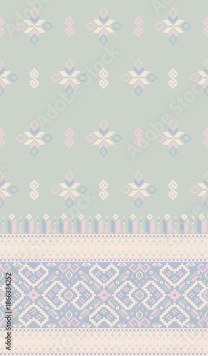 beautiful pixel tribal pattern inspired by each native pixel fabric like wayuu African native American southeast Asian traditional textile Thai silk pattern Aborigine Australian and Columbian fabric