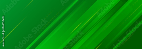 Abstract green gradient background with shiny diagonal lines