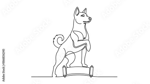 dog standing on skateboard