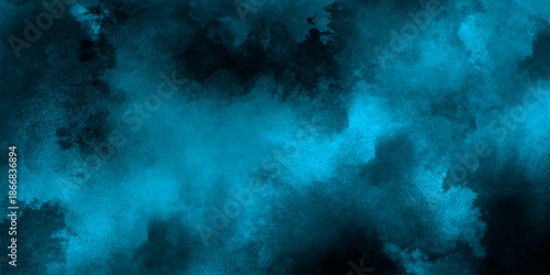 abstract cloud and vapor texture background. Black and Green smoke aquarelle smudge illustration smooth grungy smokey light pastel colors ink glow. Teal color powder explosion