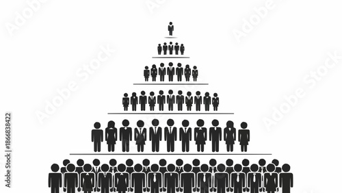 Organizational Hierarchy Chart Showing Levels of Management.