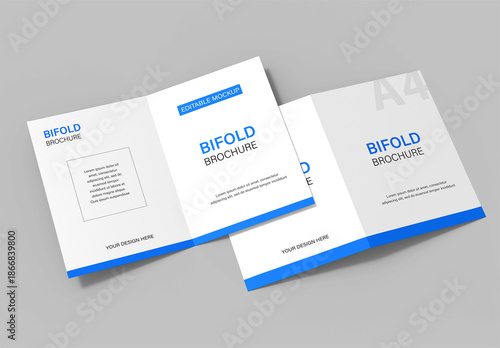 Vertical Bifold Brochure PSD Mockup