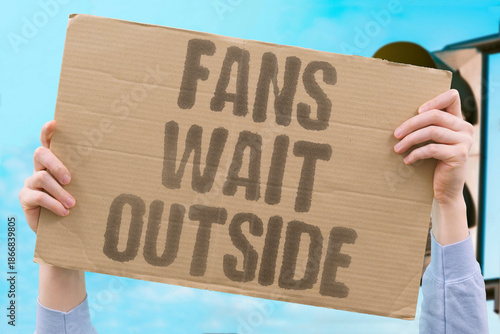 Принти на полотні "Fans Wait Outside" Admirers gather near revealed addresses