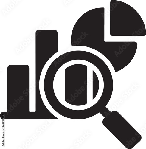 Financial audit and Review icon, business analysis growth report, data analysis icon, EPS10, vector icon