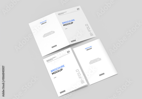Bifold Brochure  leaflet Mockup Layout