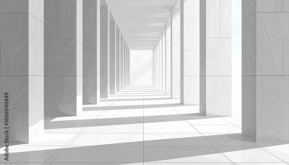 Fototapeta premium clean vector illustration of stone pillars aligned geometrically