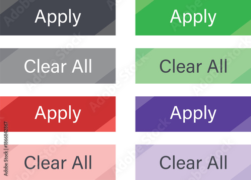 Apply Text Web Template and Clear All Button Icon Set