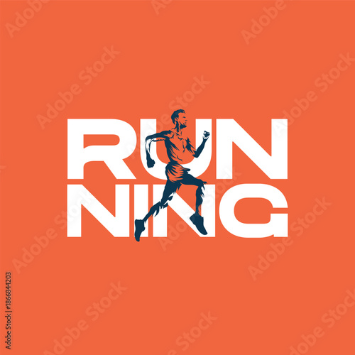 ultra trail running logo vector image
