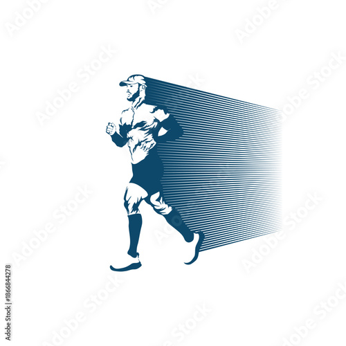ultra trail running logo vector image