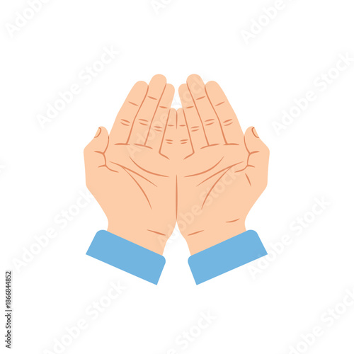Praying Hands Gesture Illustration