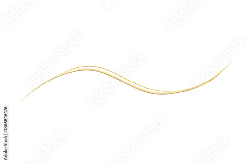 Golden light trail creating a dynamic, flowing line with glowing particles, representing motion, energy, and luxury on a transparent background