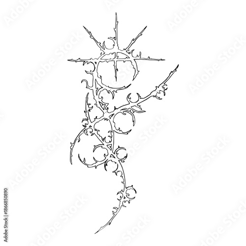 Neo Sigilism Tattoo Design Vector