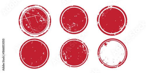 Rough textured hand painted Japanese flag. Sponge stamp grungy red ink blobs, splashes. Vector watercolor Japan flag illustration. Symbol of sun