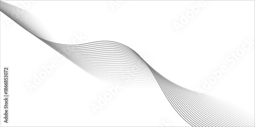 Dotted wavy line background. Black halftone undulate pattern. Curved dashed gradient design element for poser, banner, presentation, booklet. Abstract flowing particle wave wallpaper. Vector