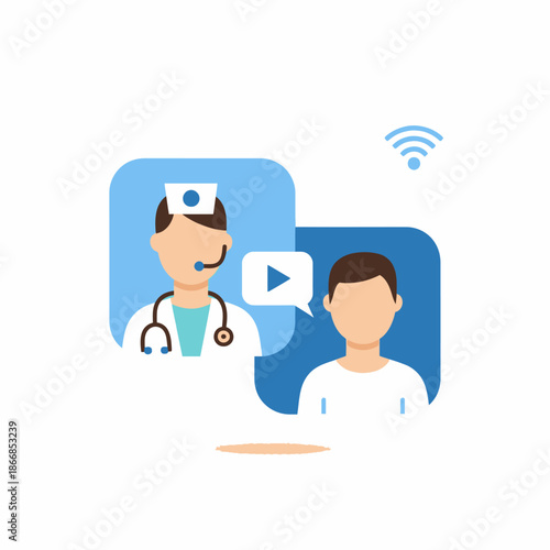 Doctor Consultation Online, Telemedicine, Healthcare Communication, Patient Video Call