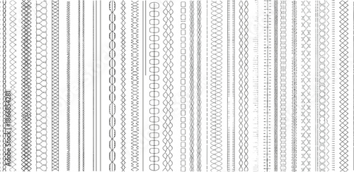 Extensive collection of decorative vector line borders and diverse seamless patterns, offering versatile graphic design elements and elegant page dividers for creative digital projects