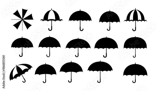 Black silhouette eye skincare cosmetic icons set flat vector