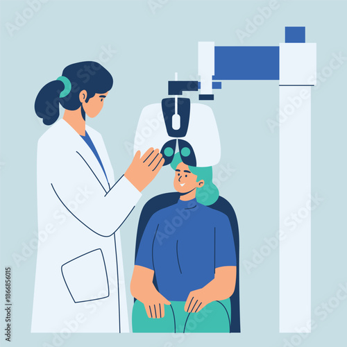 professional eye care service illustration